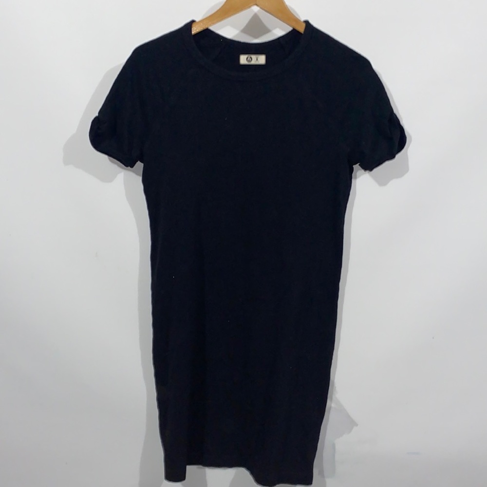 American Giant Black T-Shirt Dress